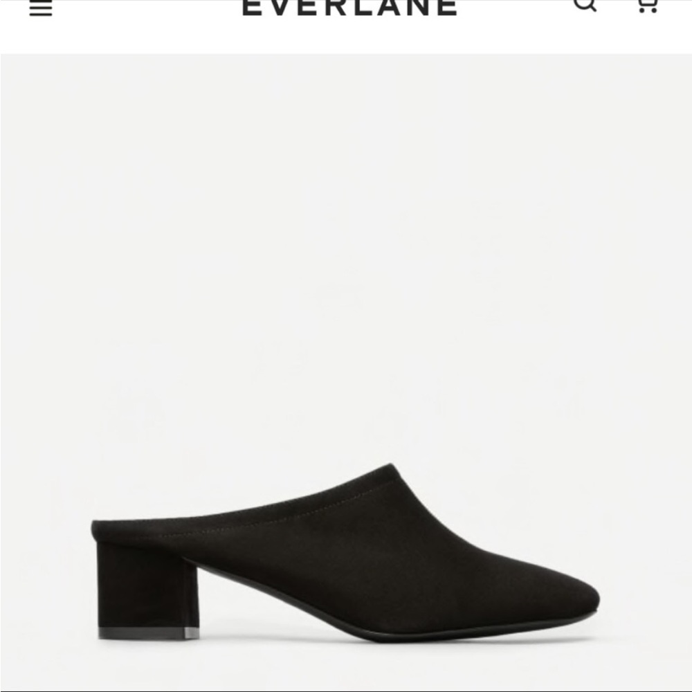 Everlane the day mules suede black 9